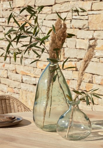 KAVE HOME Brenna vase, medium - klar genbrugsglas (H:36)