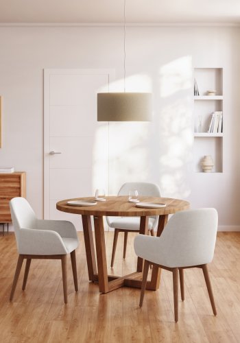 KAVE HOME Nazli lampeskrm - beige hr og metal (50)