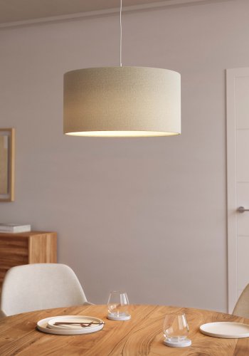 KAVE HOME Nazli lampeskrm - beige hr og metal (50)