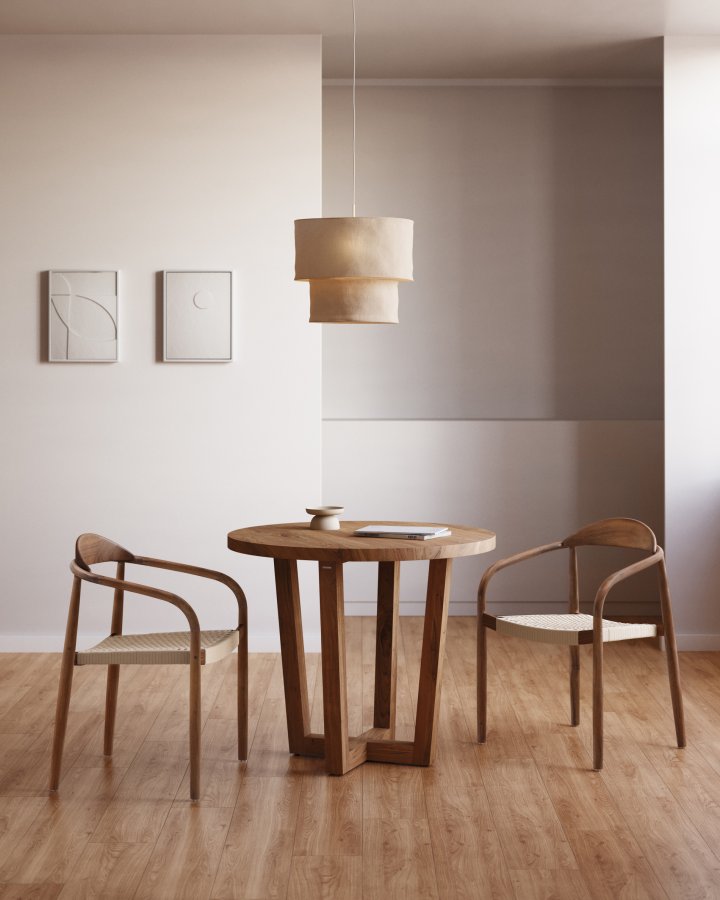 KAVE HOME Nahla spisebord, rund - natur akacietr (90)