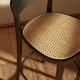 KAVE HOME Romane barstol, m. rygln og fodsttte - natur rattan og sort askefiner/bg