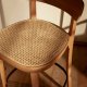 KAVE HOME Romane barstol, m. rygln og fodsttte - natur rattan og natur/sort askefiner/bg
