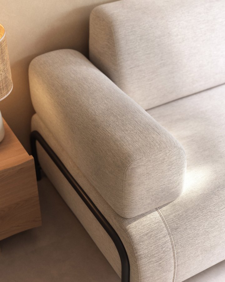 KAVE HOME Compo armln - beige stof 