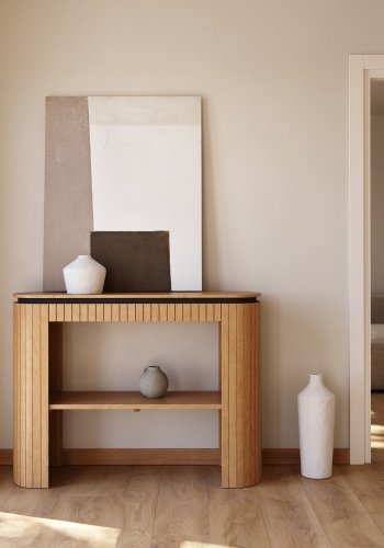 KAVE HOME Licia konsolbord, m. 1 hylde og 1 skuffe - natur mangotr (120x35)