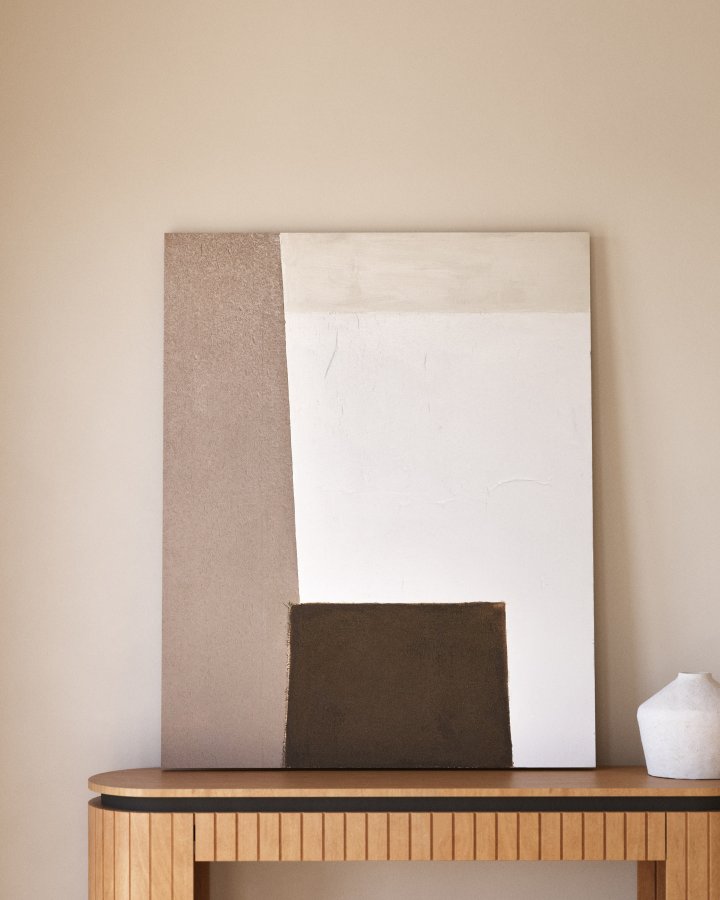 KAVE HOME Licia konsolbord, m. 1 hylde og 1 skuffe - natur mangotr (120x35)