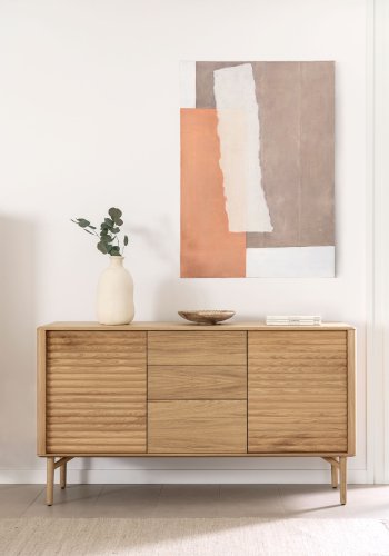 KAVE HOME Lenon sknk m. 2 lger og 3 skuffer - natur eg (152x45)