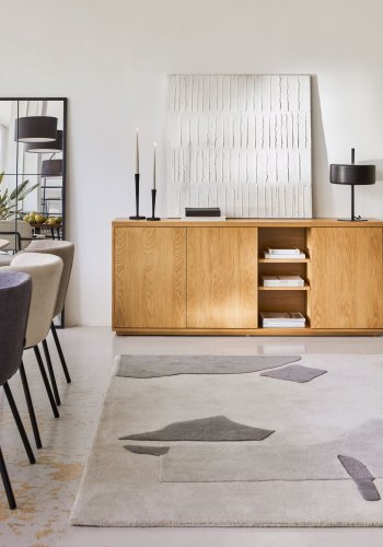 KAVE HOME Abilen sknk, m. 3 lger og hylder - natur egetrsfinér