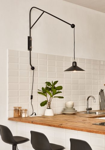 KAVE HOME Eleazar vglampe - sort metal