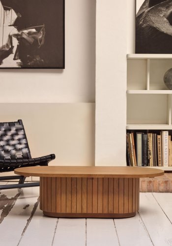 KAVE HOME Licia sofabord, oval - natur mangotr (120x60)