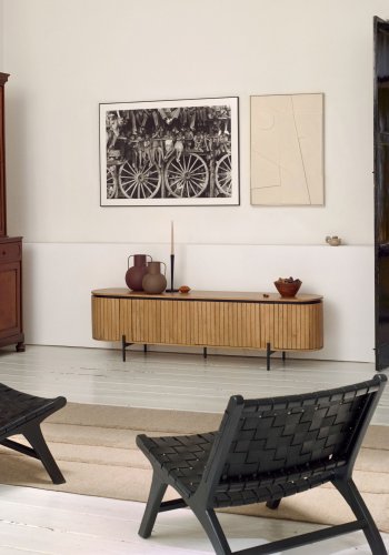 KAVE HOME Talin geometrisk billede, rektangulr - beige MDF (90x60)