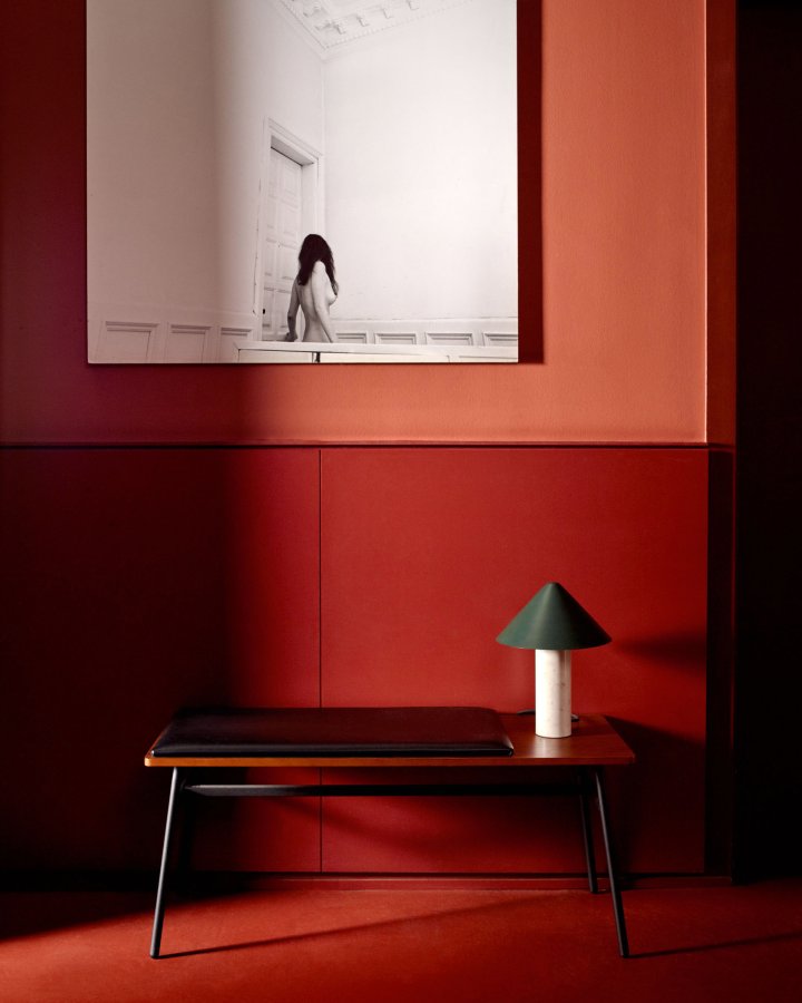 KAVE HOME Arabella bnk - brun/sort valnddefinér/syntetisk lder og metal, rektangulr (100x40)