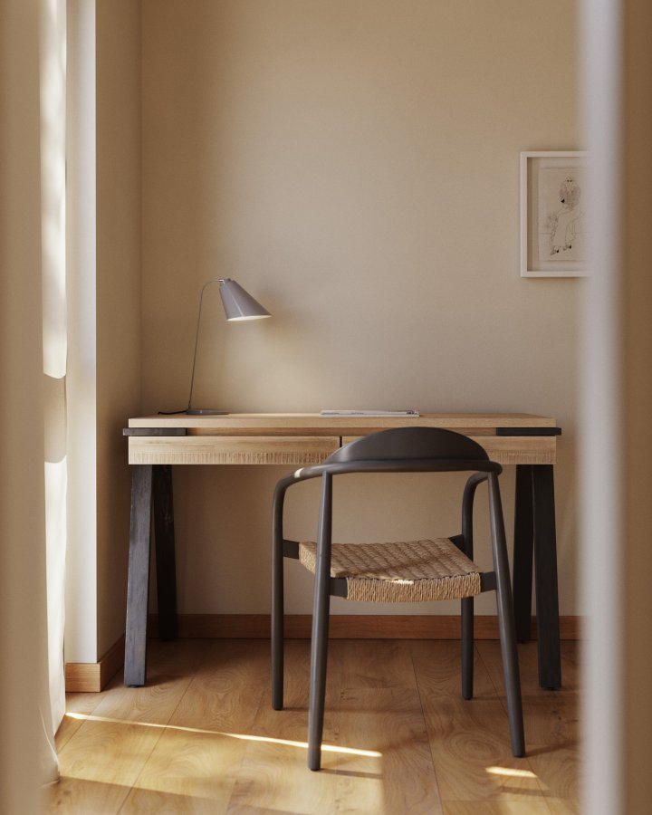 KAVE HOME Priti bordlampe - gr metal 