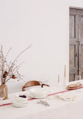 KAVE HOME Pahi stor skl, rund - hvid porceln (24)