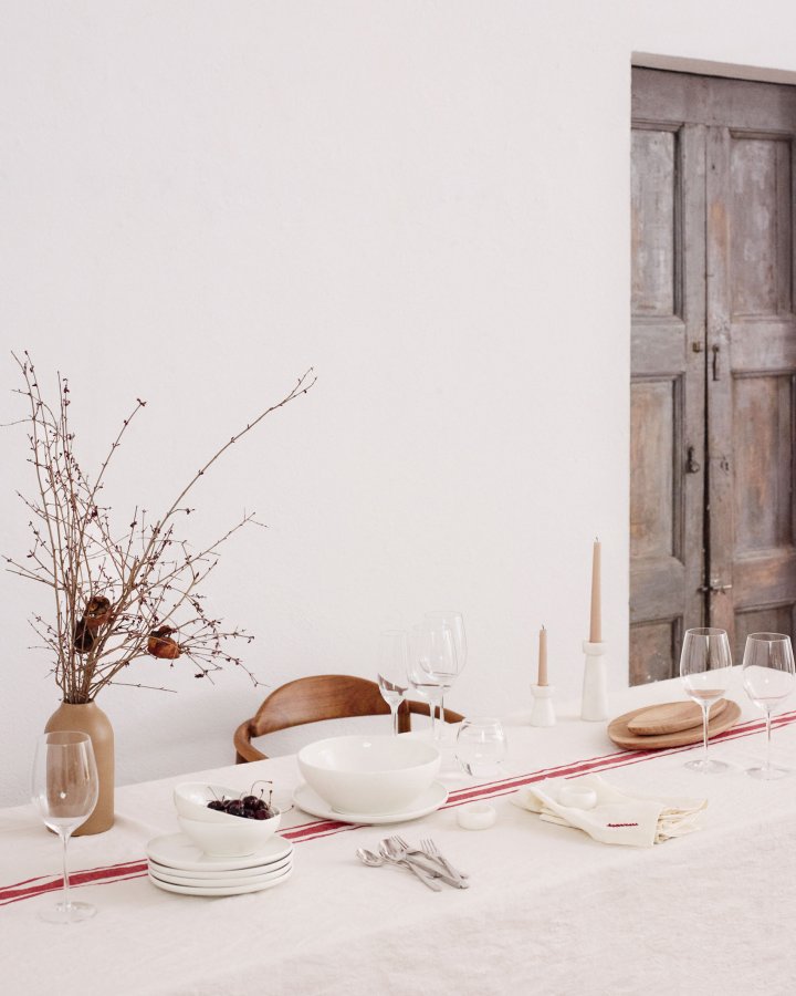 KAVE HOME Pahi stor skl, rund - hvid porceln (24)