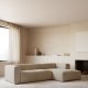 KAVE HOME Blok 3 pers. sofa, m. hjre chaiselong - beige stof