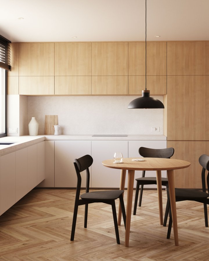 KAVE HOME Margot loftlampe - sort/natur metal/tr, rund (38)