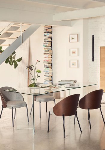 KAVE HOME Burano spisebord - klar glas (180x90)