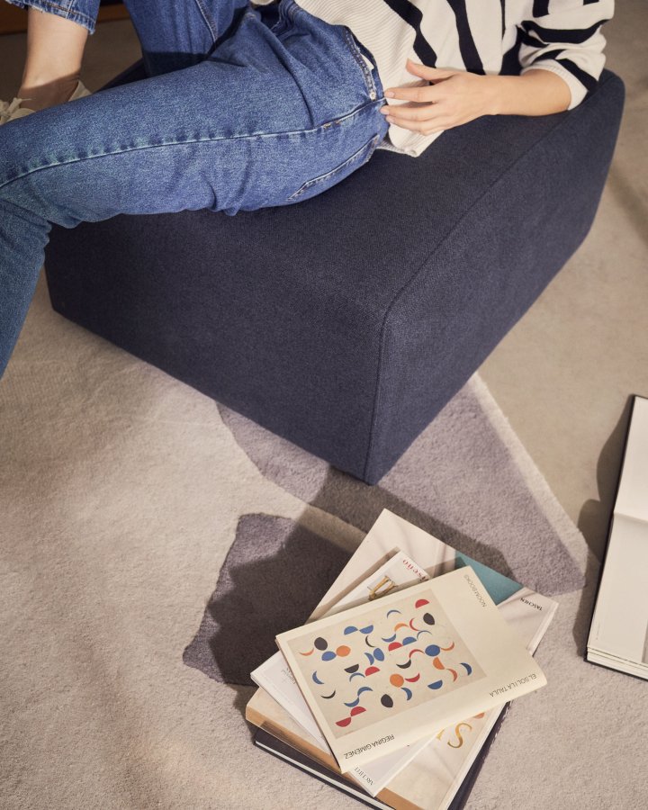 KAVE HOME Neom fodsttte modul - bl stof (75x64)