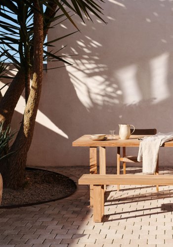 KAVE HOME Canadell havebord, rektangulr - natur genbrugs teaktr (170x35)