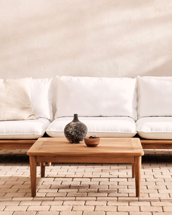 KAVE HOME Portitxol havebord, kvadratisk - natur teaktr (80x80)