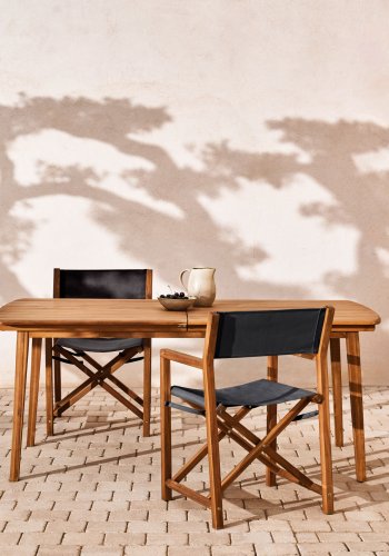 KAVE HOME Thianna havebord, m. udtrk - natur akacietr (180x90)