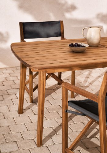 KAVE HOME Thianna havebord, m. udtrk - natur akacietr (180x90)