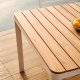 KAVE HOME Bona havebord, rektangulr - natur teaktr og hvid aluminium (200x100)