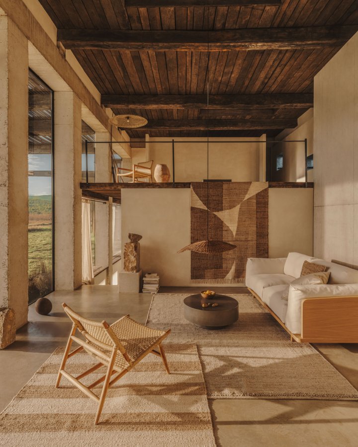 KAVE HOME Garbet sofabord, til inde og ude, rund - gr fibercement (80)