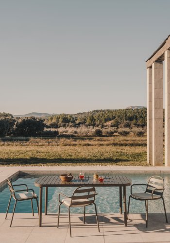 KAVE HOME Joncols havestol, m. armln - grn aluminium