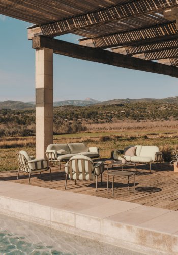 KAVE HOME Joncols havebord, rektangulr - grn aluminium (113x65)