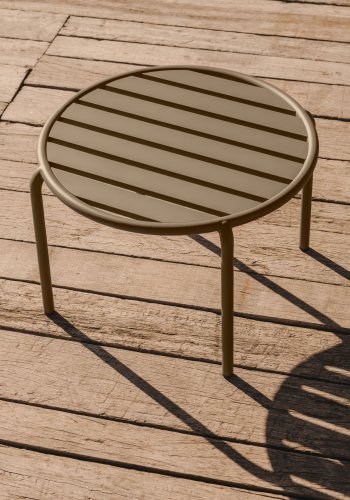 KAVE HOME Joncols havebord, rund - gr aluminium (68)