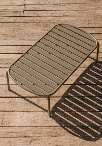 KAVE HOME Joncols havebord, rektangulr - gr aluminium (113x65)