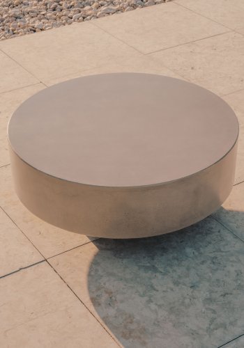 KAVE HOME Garbet sofabord, til inde og ude, rund - gr fibercement (80)