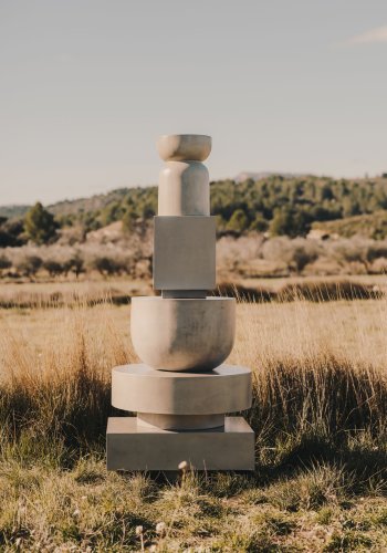 KAVE HOME Garbet sofabord, til inde og ude, rund - gr fibercement (60)