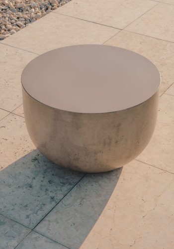 KAVE HOME Garbet sofabord, til inde og ude, rund - gr fibercement (60)