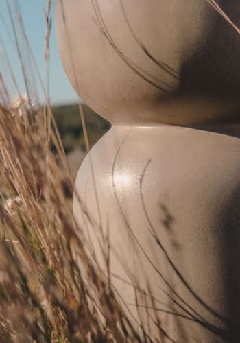 KAVE HOME Garbet sidebord, til inde og ude, rund - gr fibercement (32)