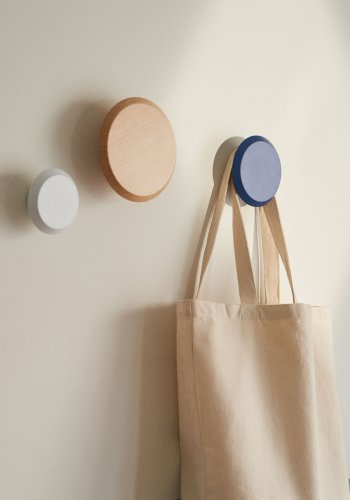 KAVE HOME Nadua knage - natur, bl og hvid bgetr (st med 3)