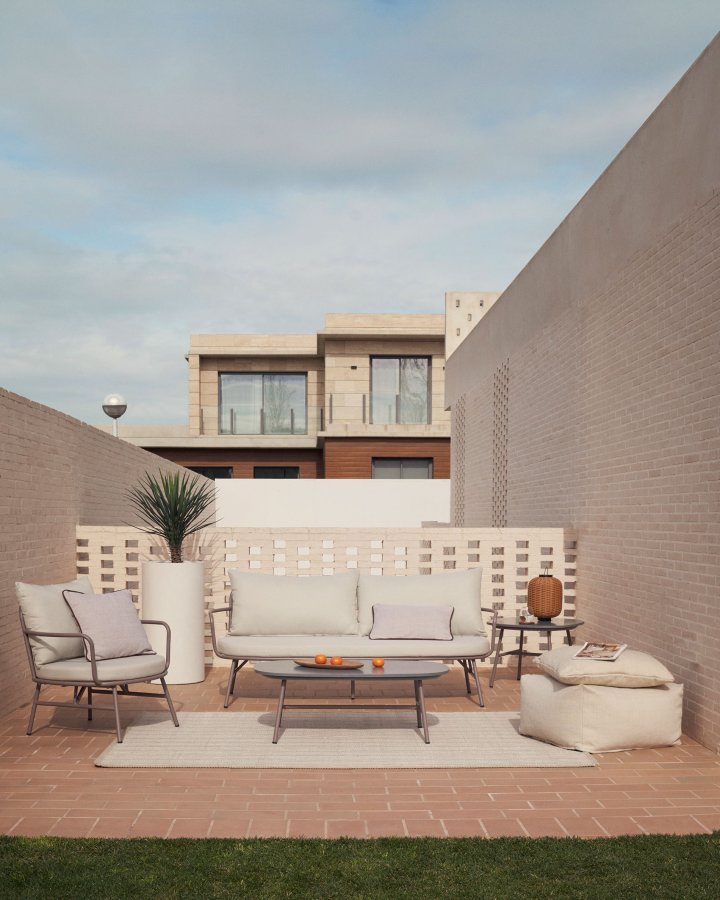 KAVE HOME  KAVE HOME Bramant lnestol, m. armln og stofhynder - mauve stl