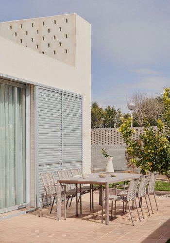 KAVE HOME Culip havebord, rektangulr - brun aluminium (180x90)