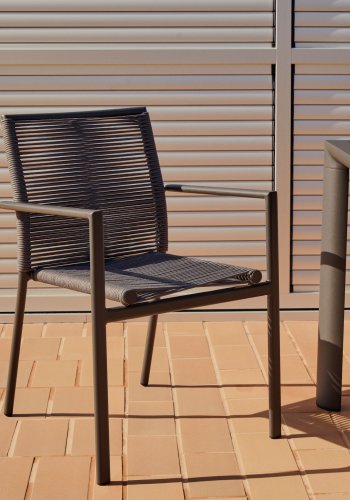 KAVE HOME Culip havestol, m. armln - gr reb og gr aluminium