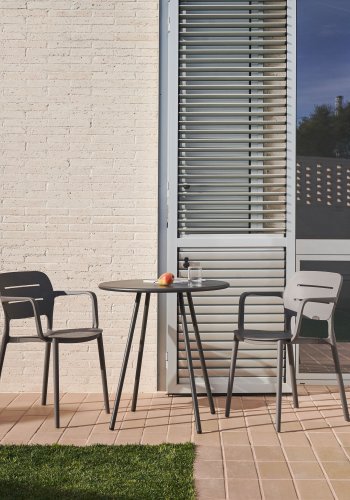 KAVE HOME Montjoi havebord, rund - gr stl (70)