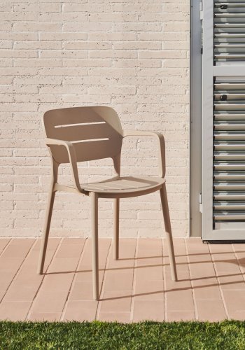 KAVE HOME Morella havestol, m. armln - beige plast