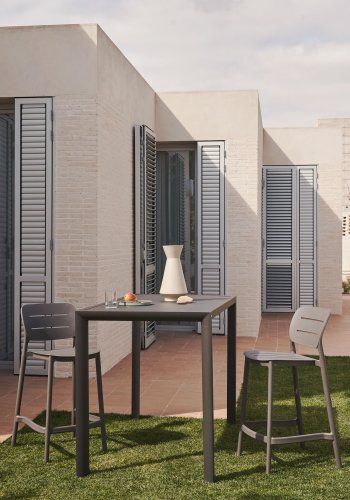 KAVE HOME Culip udendrs barbord, rektangulr - gr aluminium (150x77)