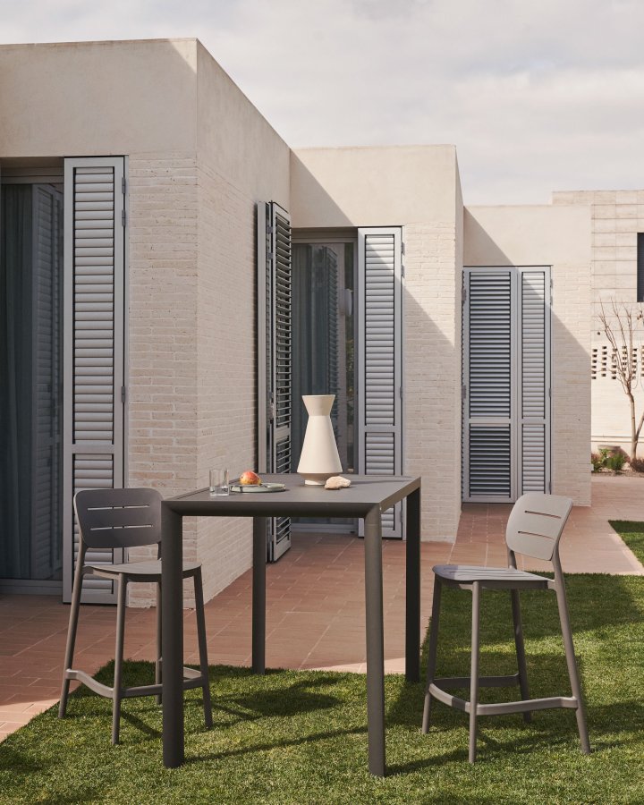 KAVE HOME Culip udendrs barbord, rektangulr - gr aluminium (150x77)