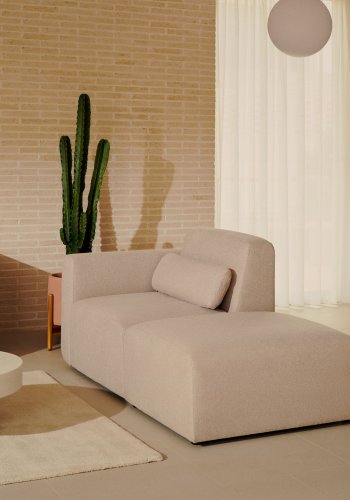 KAVE HOME Neom 1-personers modulsofa med rygmodul i beige, 169 cm FSC Mix Credit