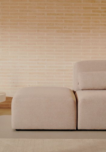 KAVE HOME Neom 1-personers modulsofa med rygmodul i beige, 169 cm FSC Mix Credit