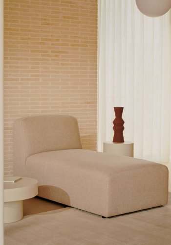 KAVE HOME Neom chaiselongmodul - beige stof