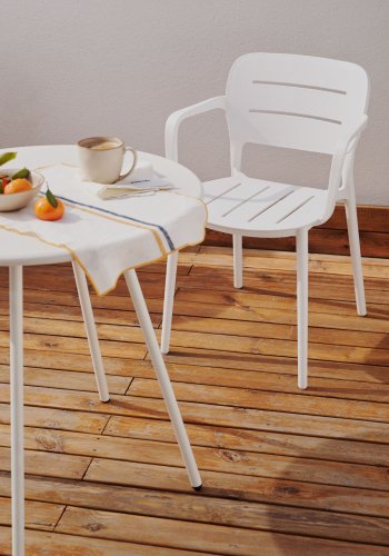 KAVE HOME Montjoi havebord, rund - hvid stl (70)