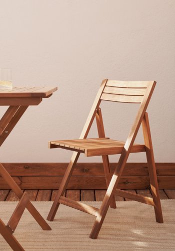 KAVE HOME Sadirar havestol, foldbar - natur akacietr