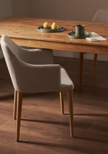 KAVE HOME Isbel spisebord, m. tillgsplader - natur egetr (140(220)x90)